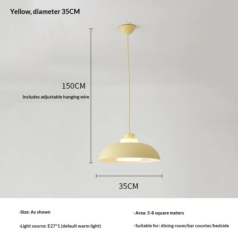 Minimalist Style Macaron Inspired Creative Guesthouse UFO Lampshade Pendant Light