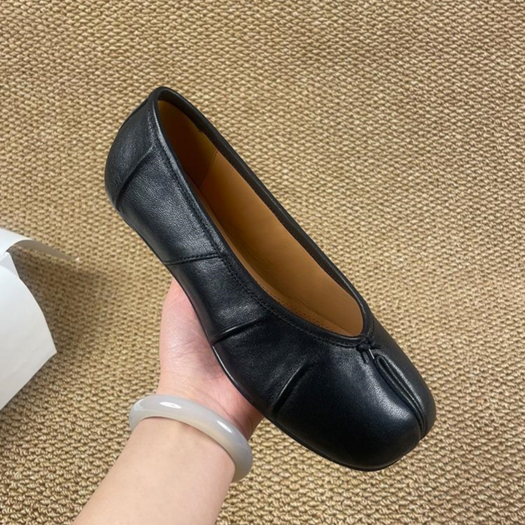 Sheepskin Split-Toe Flats, picture 3 of 9
