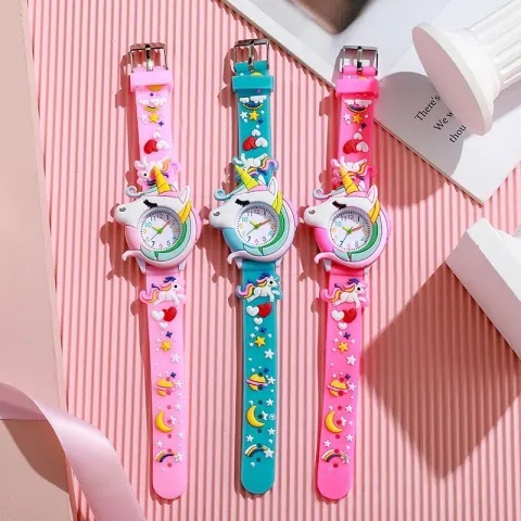 Cute and Fashionable Cartoon Silicone Kids Watch