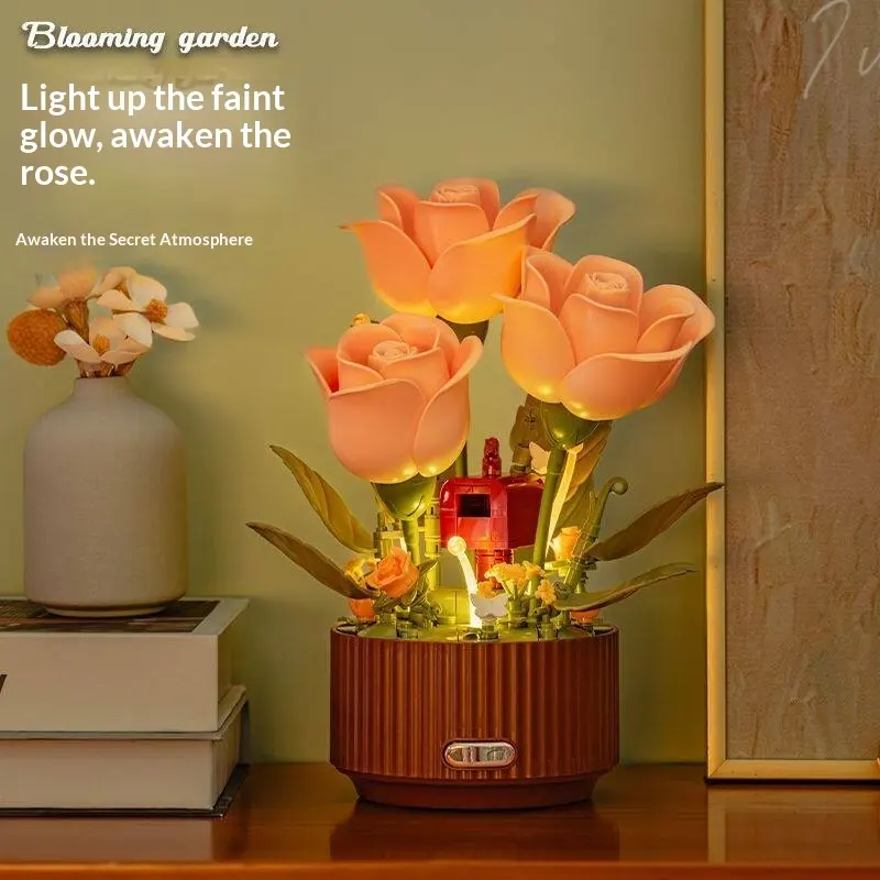 Everlasting Flower Bouquet Building Blocks Dynamic Assembled