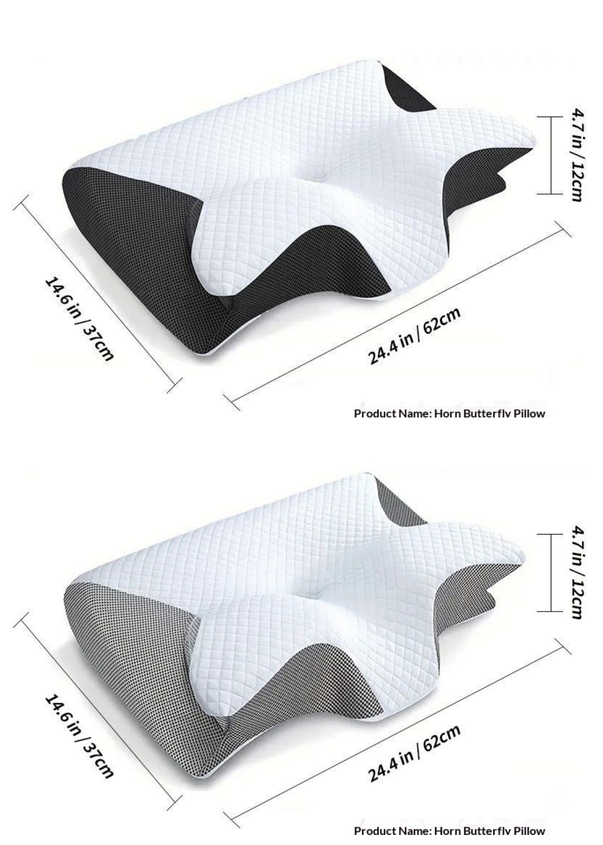Oreiller mémoire de forme papillon — Coussin cervical à mémoire 15