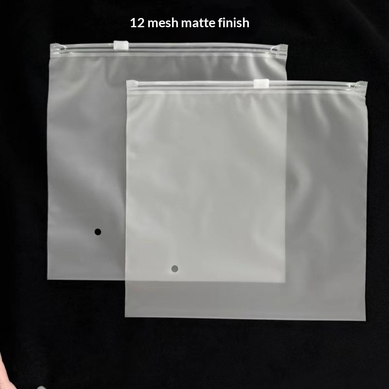 PE Transparent Matte Zip-lock Bag