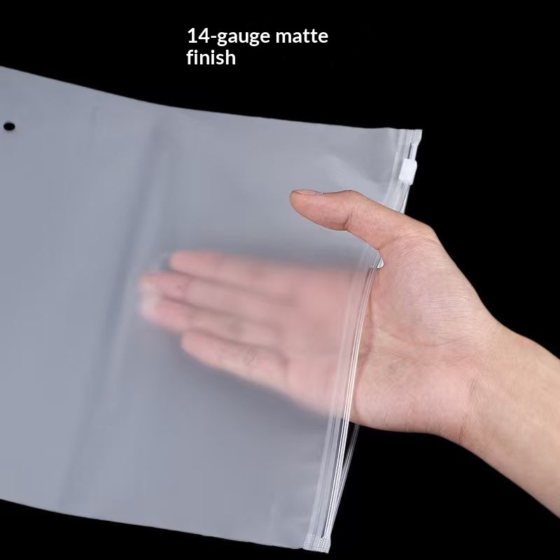 PE Transparent Matte Zip-lock Bag