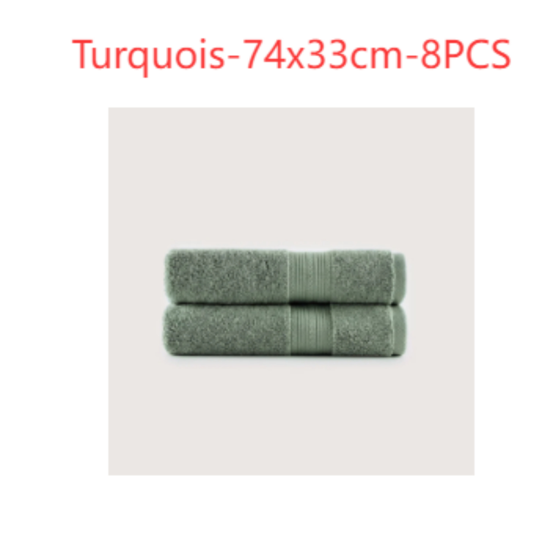 Serviette de bain unie en coton en gros – turquoise, 170 × 95 cm, 5 pièces