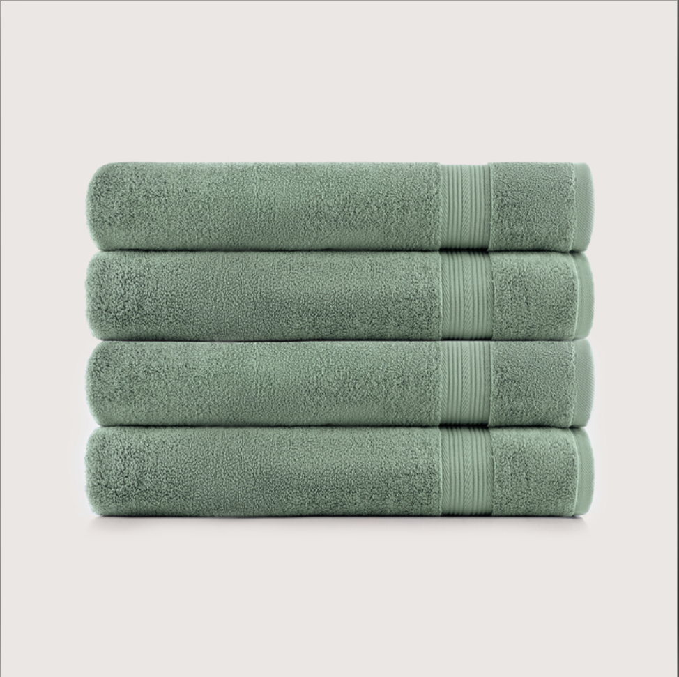 Serviette de bain unie en coton en gros – turquoise, 170 × 95 cm, 5 pièces