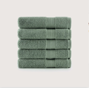 Serviette de bain unie en coton en gros – turquoise, 170 × 95 cm, 5 pièces