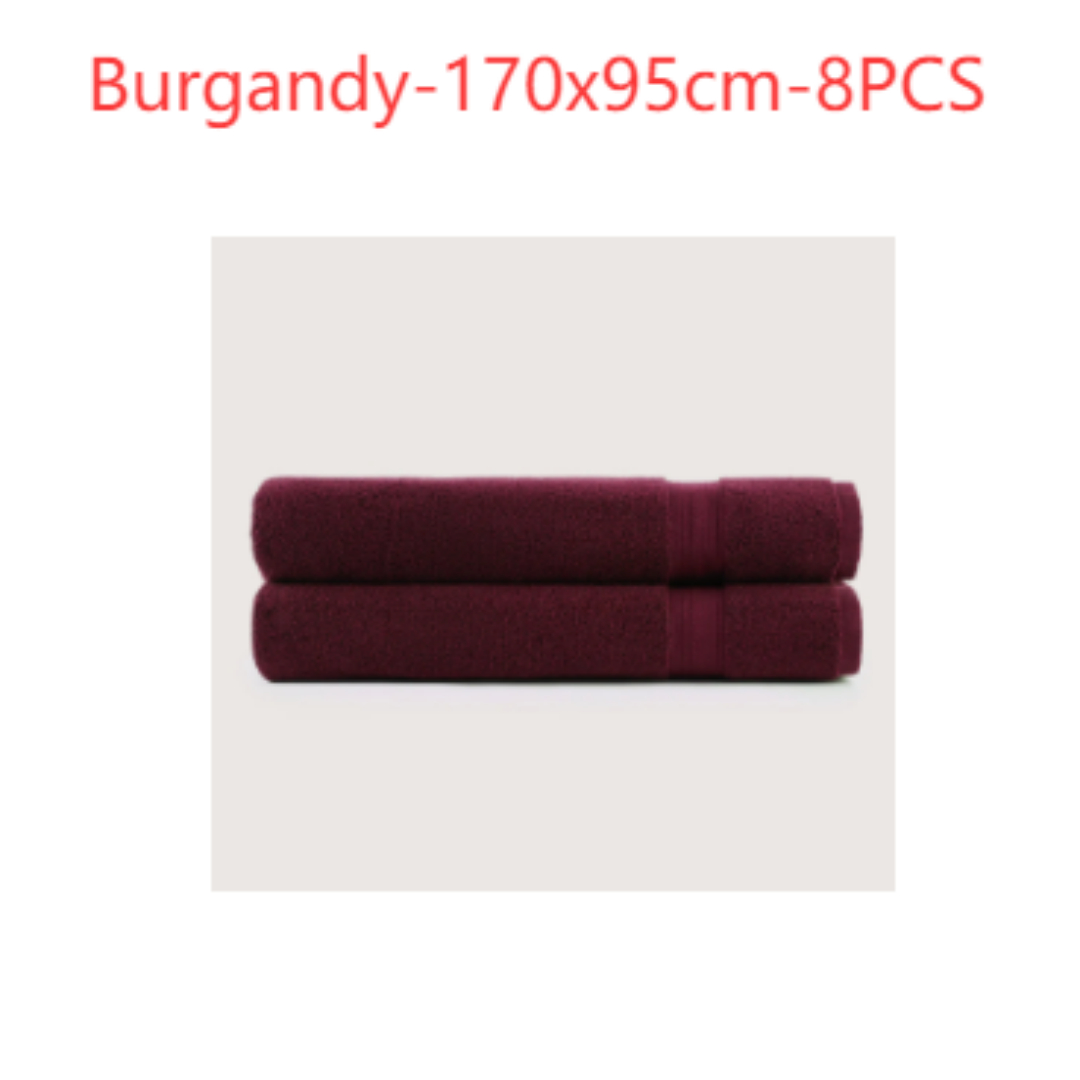 Serviette de bain unie en coton en gros – turquoise, 170 × 95 cm, 5 pièces