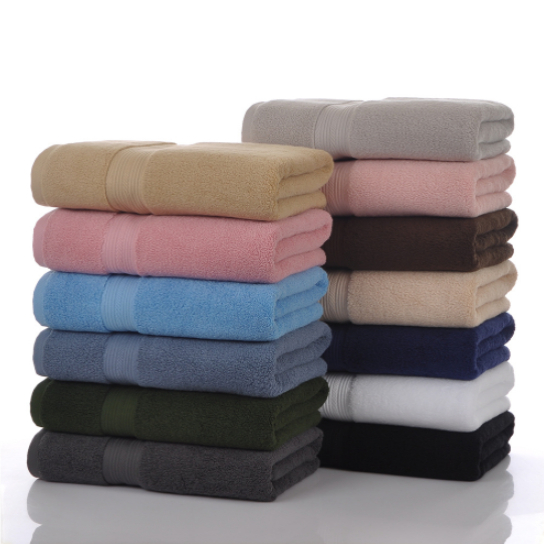 Serviette de bain unie en coton en gros – turquoise, 170 × 95 cm, 5 pièces