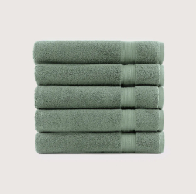 Serviette de bain unie en coton en gros – turquoise, 170 × 95 cm, 5 pièces