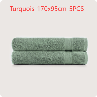 Plain Cotton Bath Towel Wholesale - Plain Cotton Bath Towel Wholesale Turquois 170x95cm 5PCS