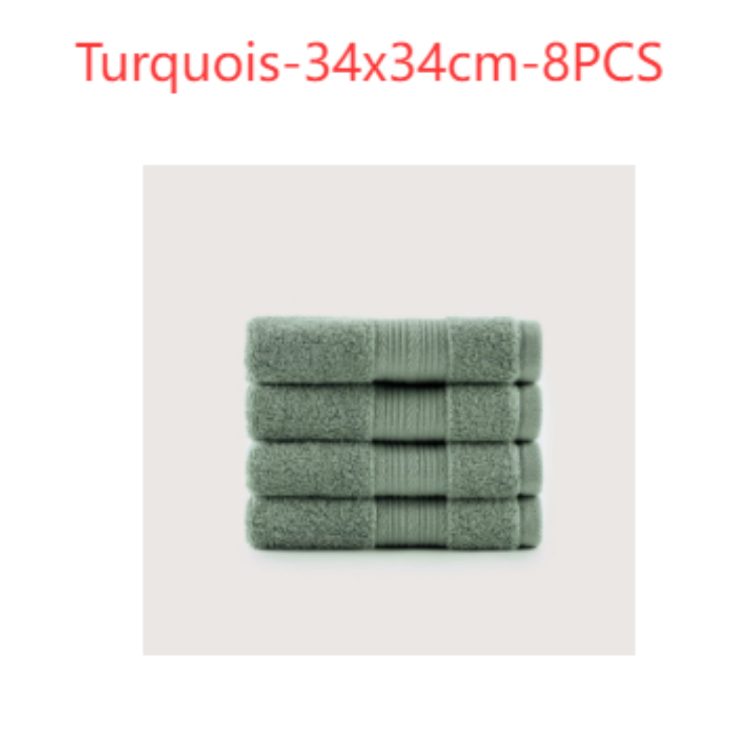 Serviette de bain unie en coton en gros – turquoise, 170 × 95 cm, 5 pièces