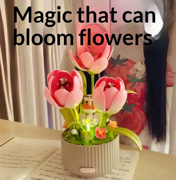 Tulip Building Blocks Decorative Flower Lamp
