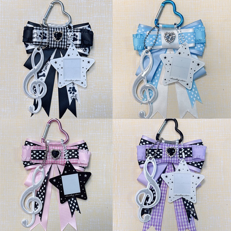 Bow-knot Ribbon Finished Product Handmade Backpack Keychain