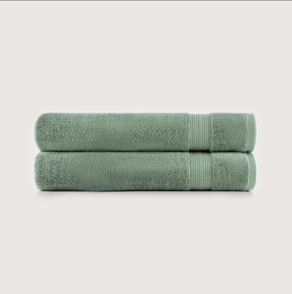 Serviette de bain unie en coton en gros – turquoise, 95 × 170, 10 pièces