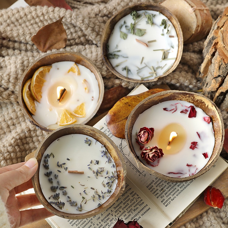 Foreign Trade Wholesale European And American Style Coconut Bowl Scented Candle