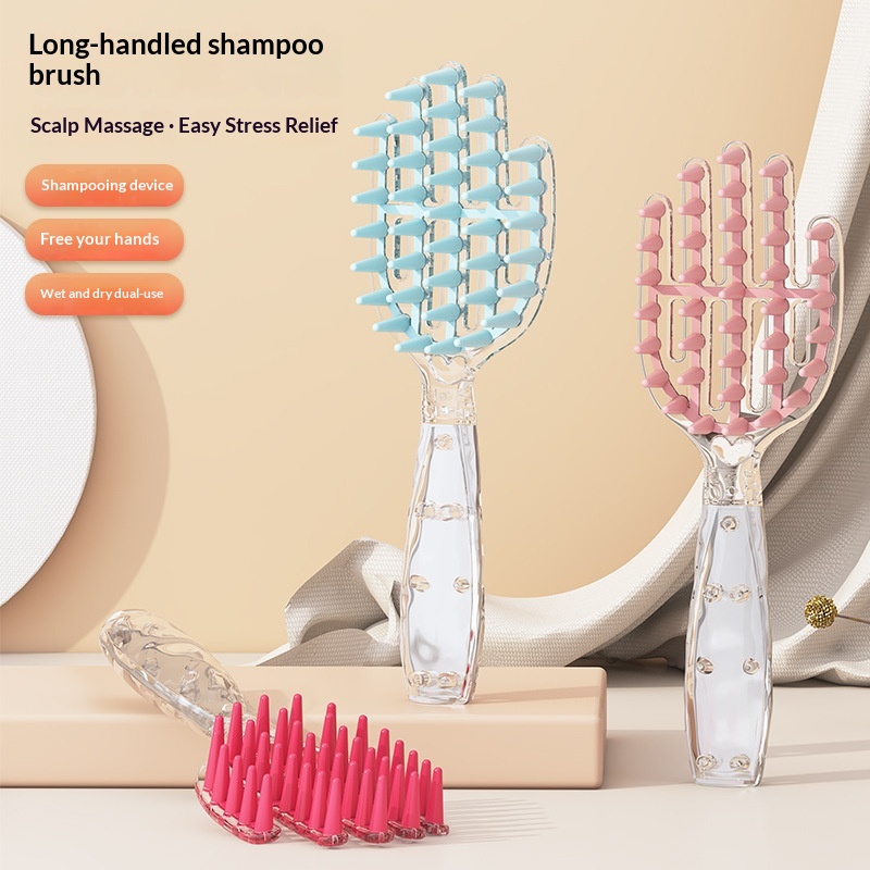 Silicone Hair-washing Massage Brush Shampoo Comb