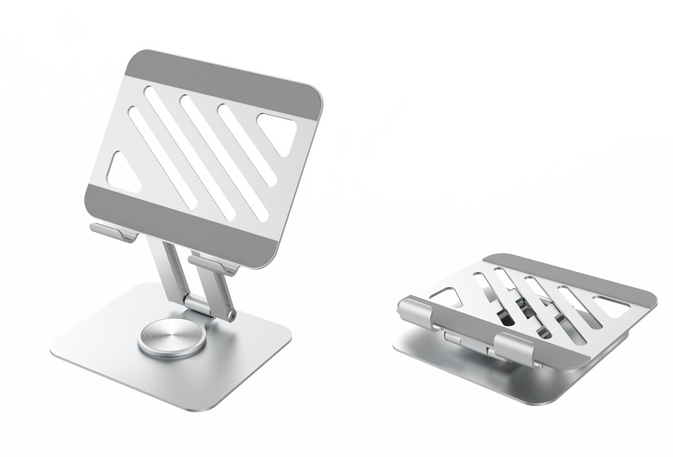 Patent Holder Of A Foldable Rotatable Tablet Stand