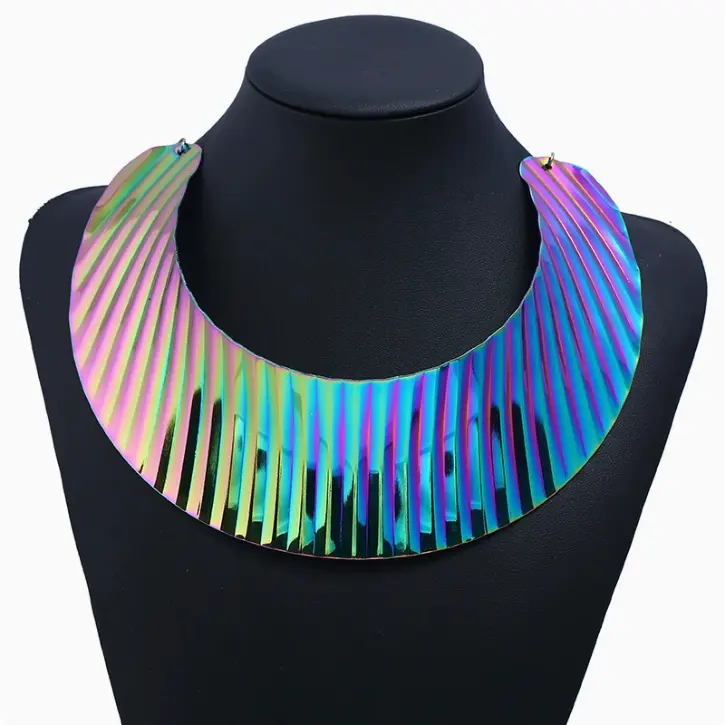 Multicolour Metal Choker Necklaces