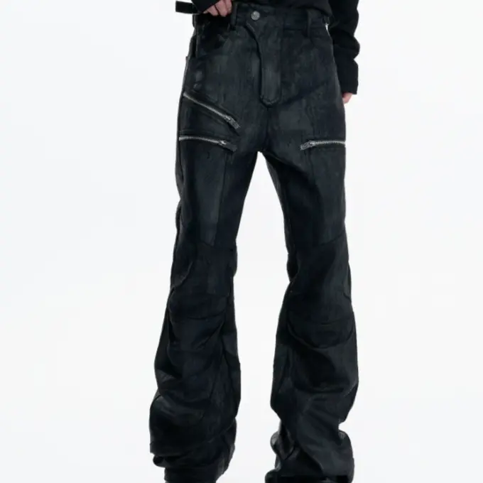 Cross-border Custom American High Street Wide Leg Jeans