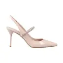 One-strap Closed-toe Rhinestone-studded Stiletto Heels In Genuine Leather For Women view 4