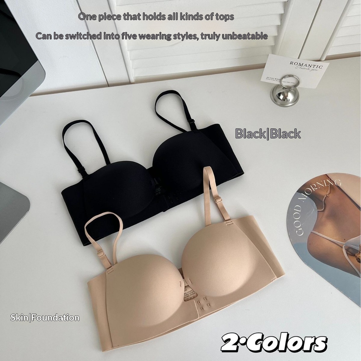 Front Closure Strapless Foundation Boosting Invisible Bra