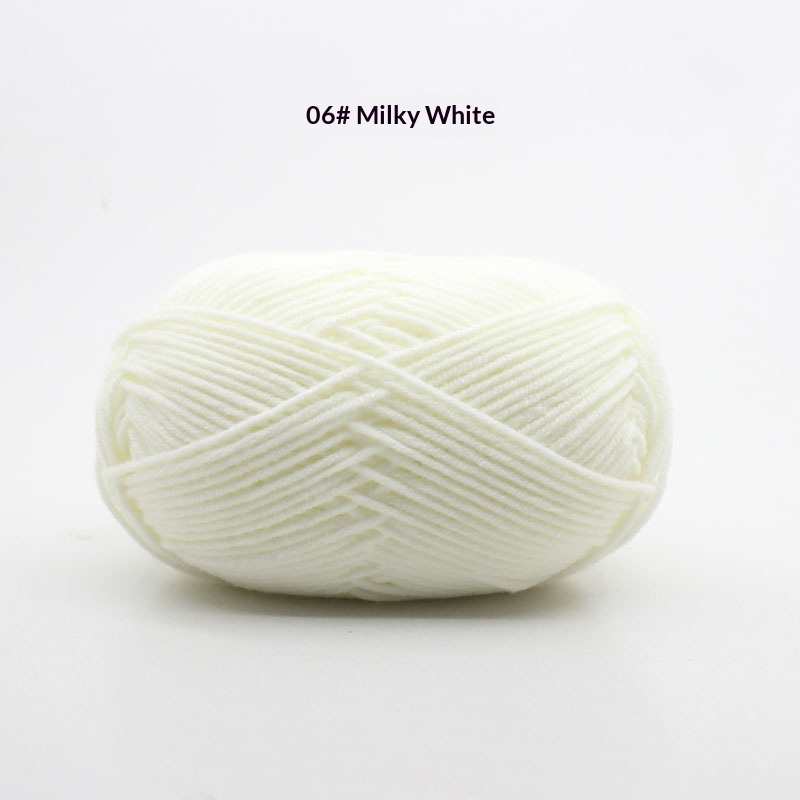 4-ply Yarn Milk Cotton Ball Medium-thick Crochet Hook For Amigurumi Dolls