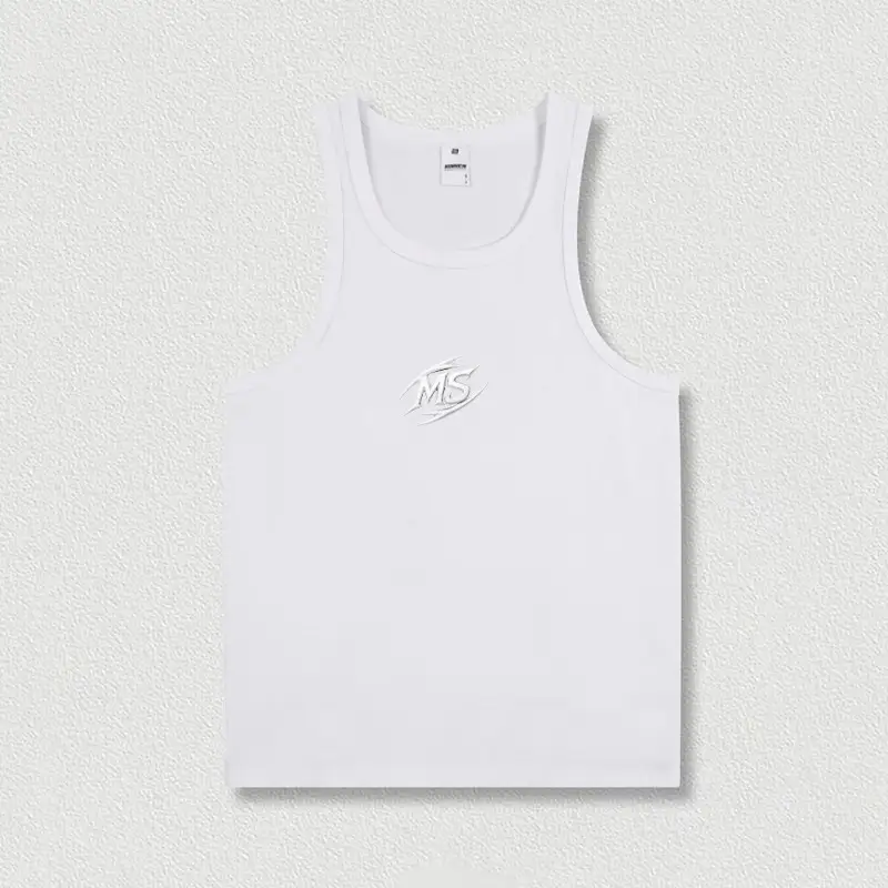 Mens Casual Metal Letter Premium Sleeveless Vest