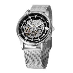 Blue Accent Skeleton Watch