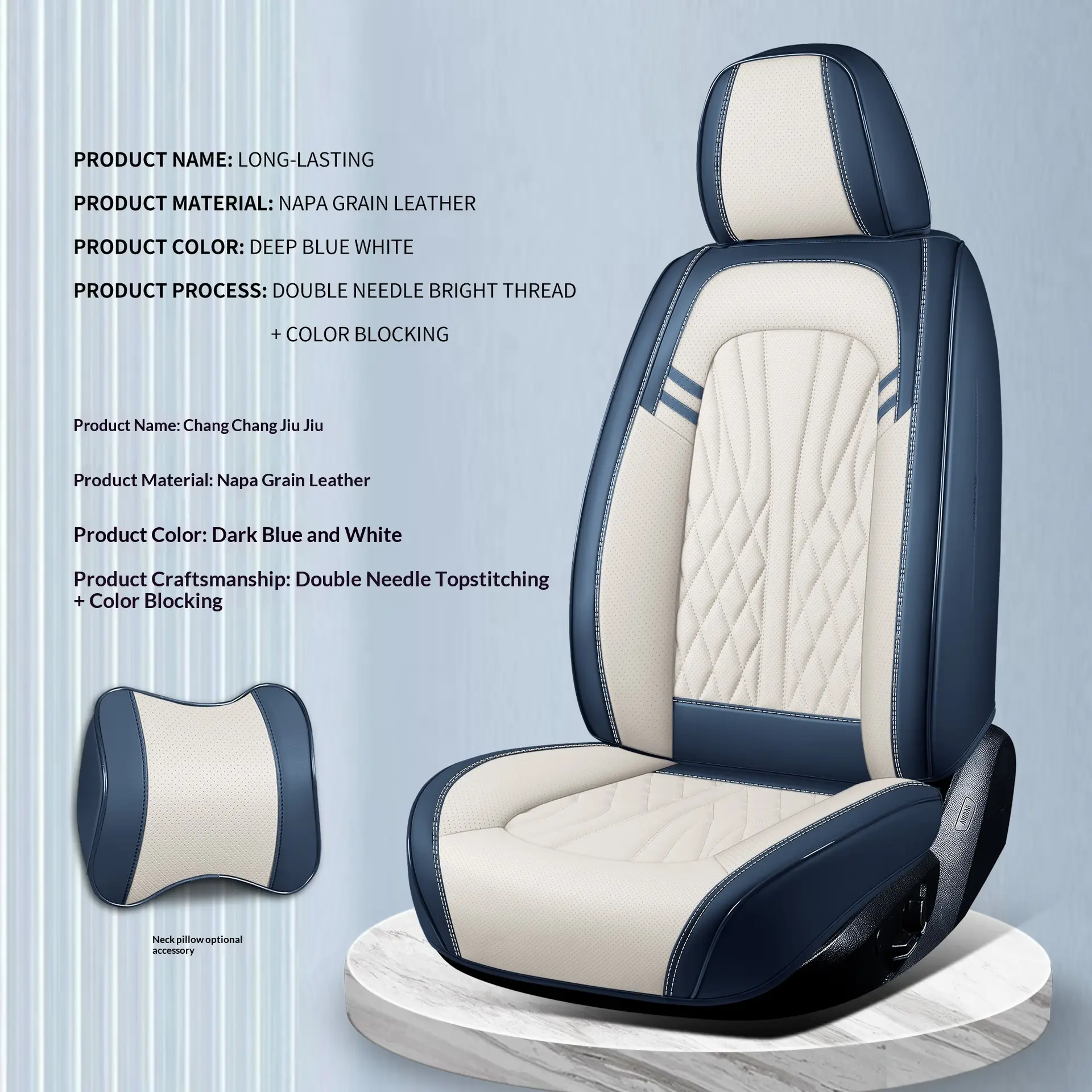Wear-resistant Napa Leather Seat Covers