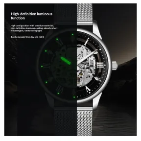All Black Skeleton Mechanical Watch