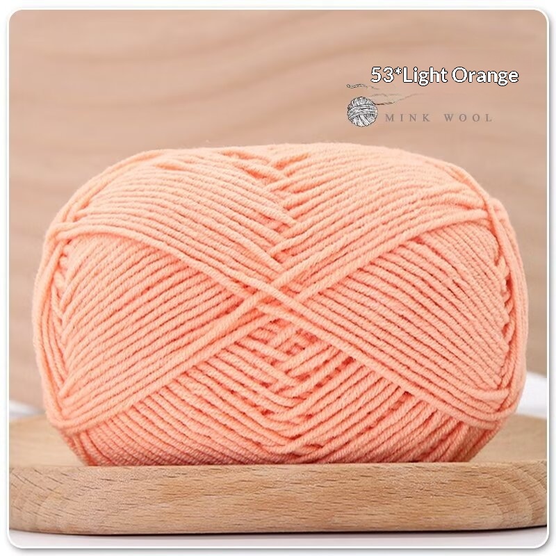 4-ply Combed Milk Cotton Yarn Ball For Dolls Blankets And Hair Clips Suitable For Crochet