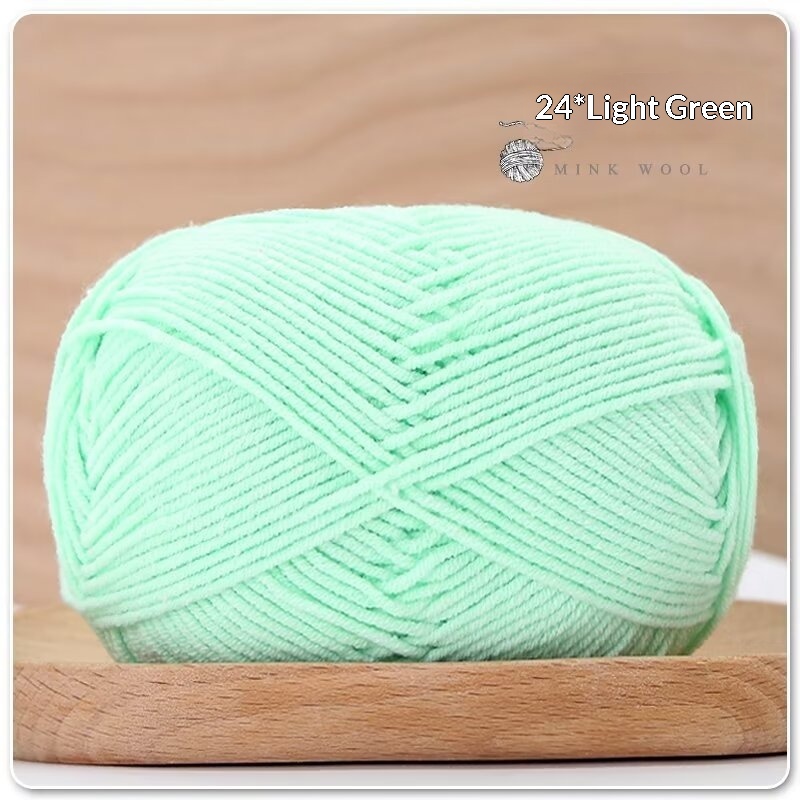 4-ply Combed Milk Cotton Yarn Ball For Dolls Blankets And Hair Clips Suitable For Crochet