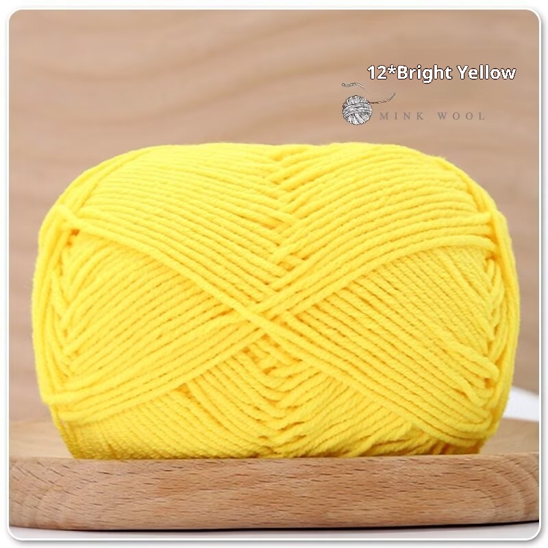4-ply Combed Milk Cotton Yarn Ball For Dolls Blankets And Hair Clips Suitable For Crochet