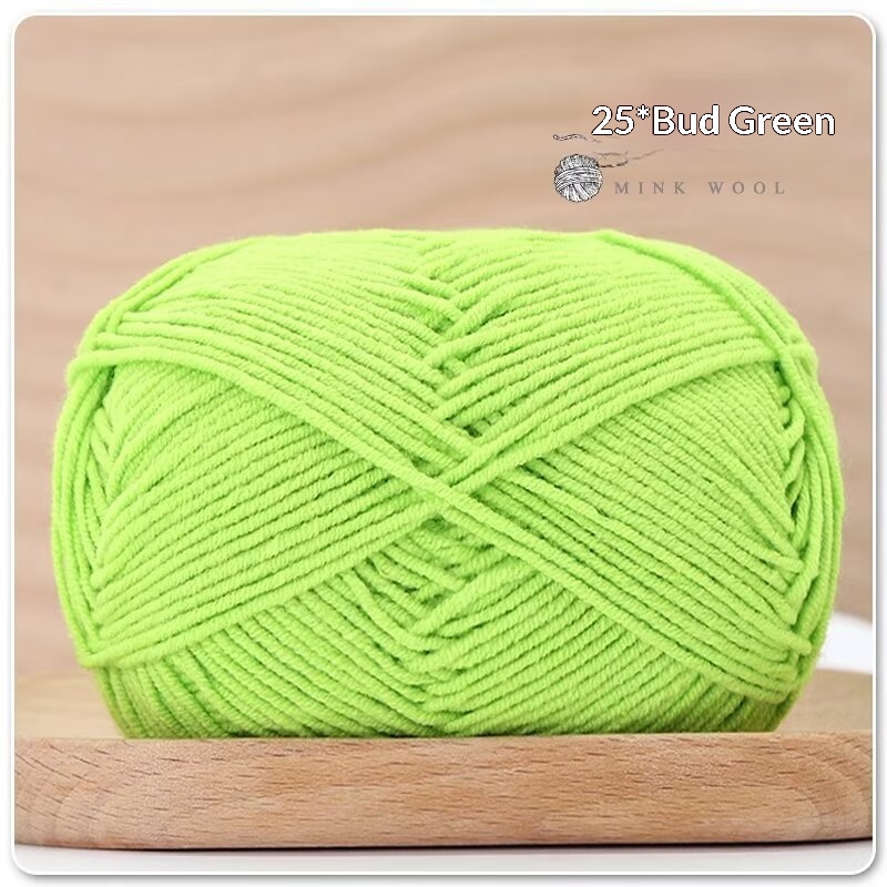 4-ply Combed Milk Cotton Yarn Ball For Dolls Blankets And Hair Clips Suitable For Crochet