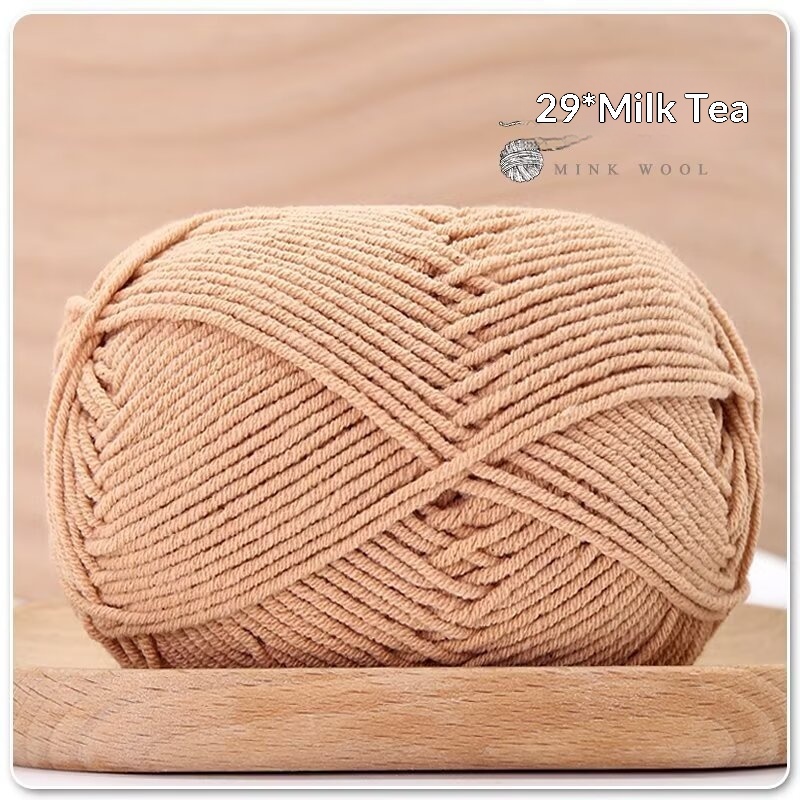 4-ply Combed Milk Cotton Yarn Ball For Dolls Blankets And Hair Clips Suitable For Crochet