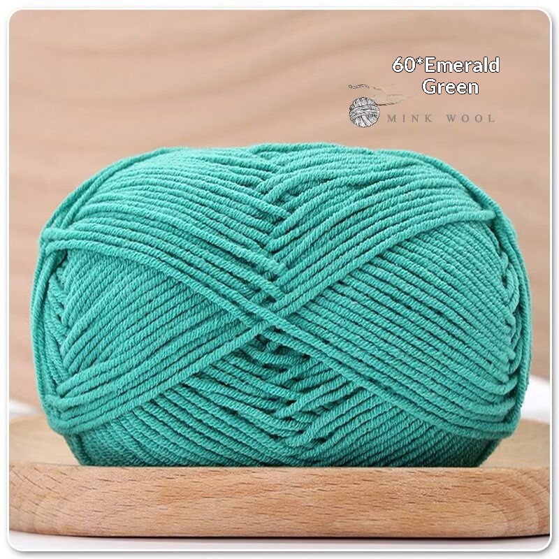 4-ply Combed Milk Cotton Yarn Ball For Dolls Blankets And Hair Clips Suitable For Crochet