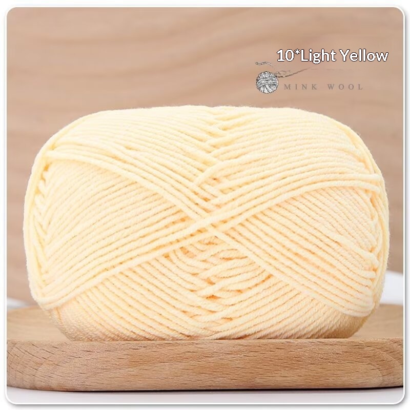 4-ply Combed Milk Cotton Yarn Ball For Dolls Blankets And Hair Clips Suitable For Crochet