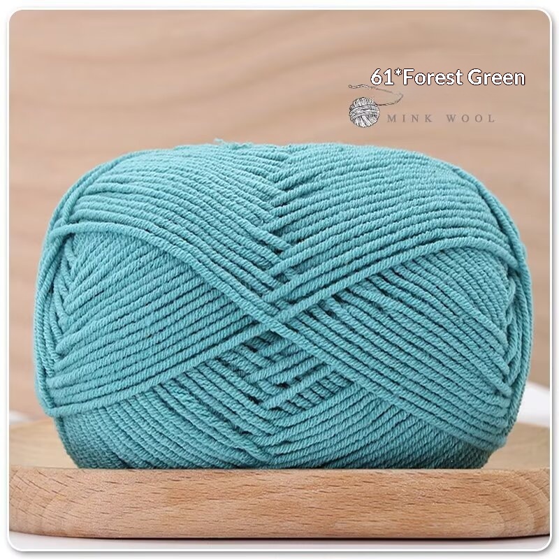 4-ply Combed Milk Cotton Yarn Ball For Dolls Blankets And Hair Clips Suitable For Crochet