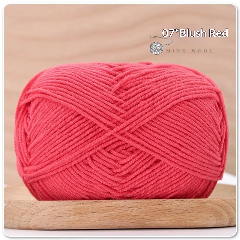 4-ply Combed Milk Cotton Yarn Ball For Dolls Blankets And Hair Clips Suitable For Crochet