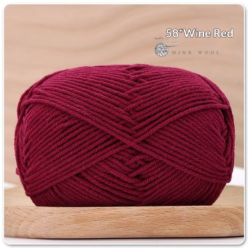 4-ply Combed Milk Cotton Yarn Ball For Dolls Blankets And Hair Clips Suitable For Crochet