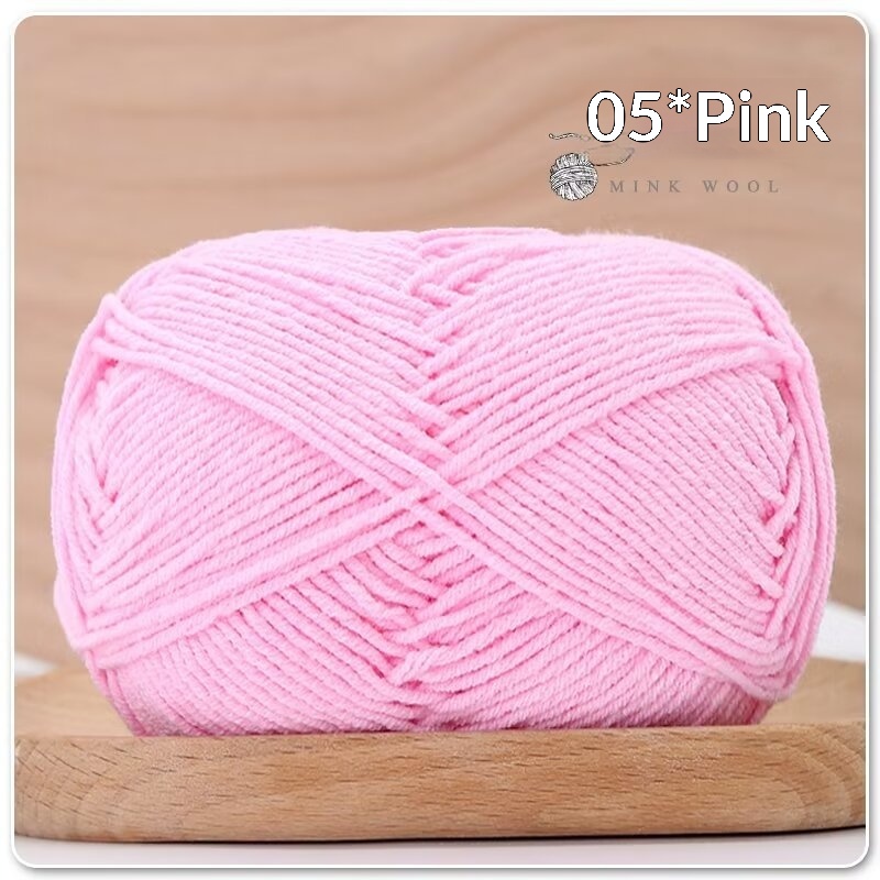 4-ply Combed Milk Cotton Yarn Ball For Dolls Blankets And Hair Clips Suitable For Crochet