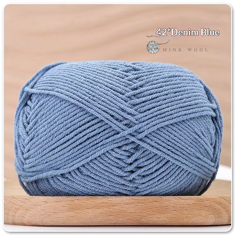 4-ply Combed Milk Cotton Yarn Ball For Dolls Blankets And Hair Clips Suitable For Crochet