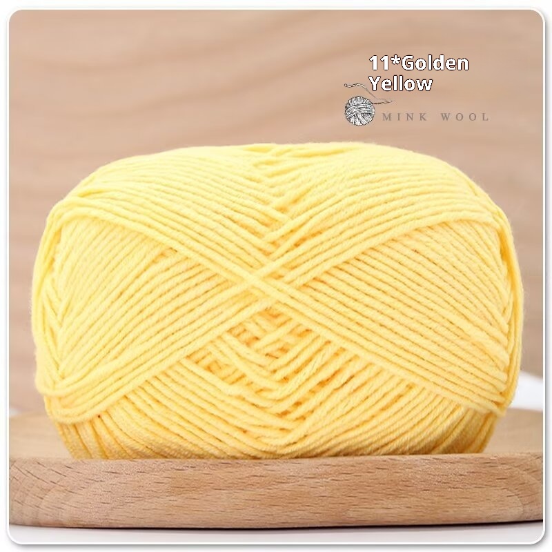 4-ply Combed Milk Cotton Yarn Ball For Dolls Blankets And Hair Clips Suitable For Crochet