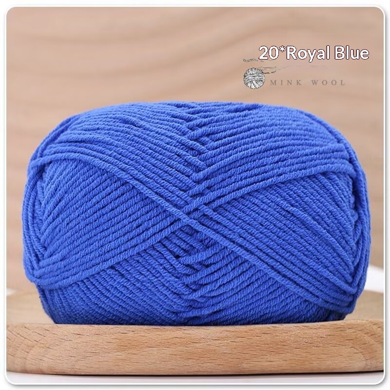 4-ply Combed Milk Cotton Yarn Ball For Dolls Blankets And Hair Clips Suitable For Crochet
