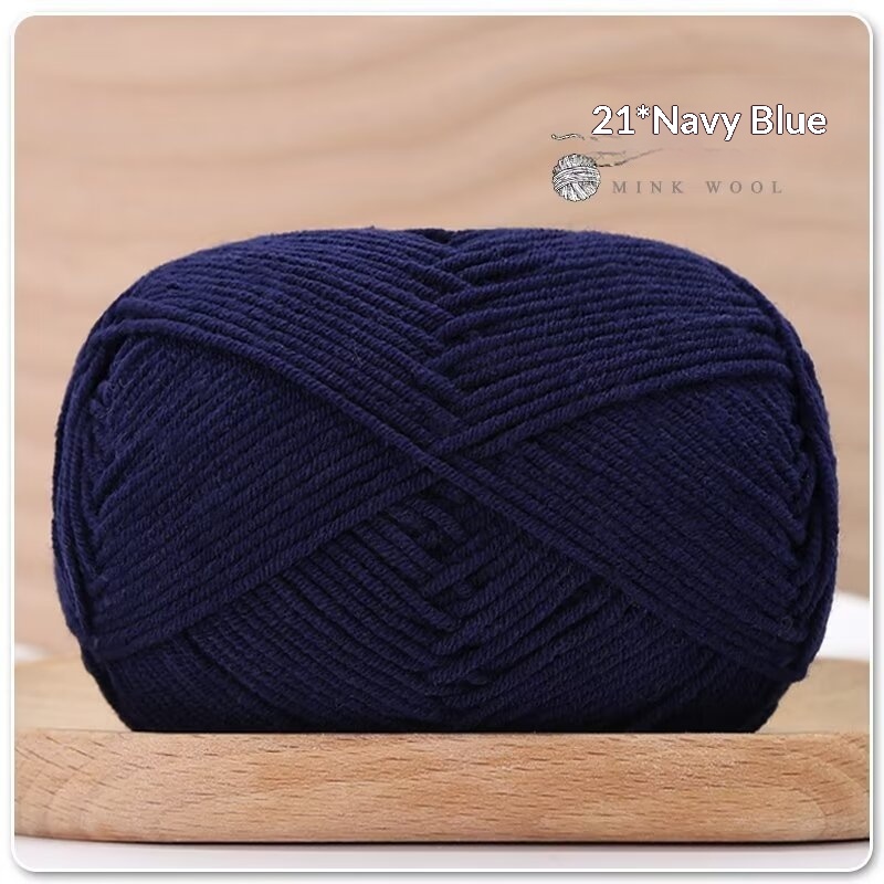 4-ply Combed Milk Cotton Yarn Ball For Dolls Blankets And Hair Clips Suitable For Crochet