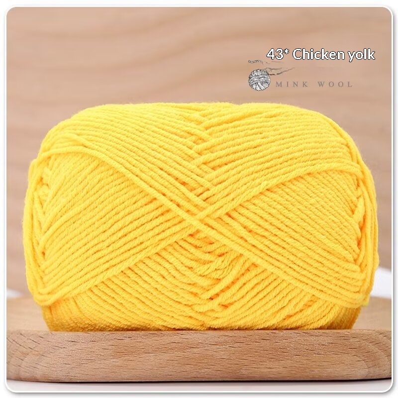 4-ply Combed Milk Cotton Yarn Ball For Dolls Blankets And Hair Clips Suitable For Crochet
