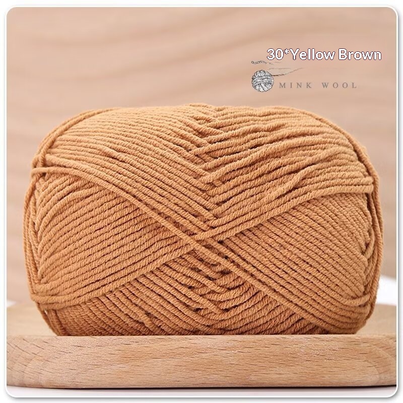 4-ply Combed Milk Cotton Yarn Ball For Dolls Blankets And Hair Clips Suitable For Crochet