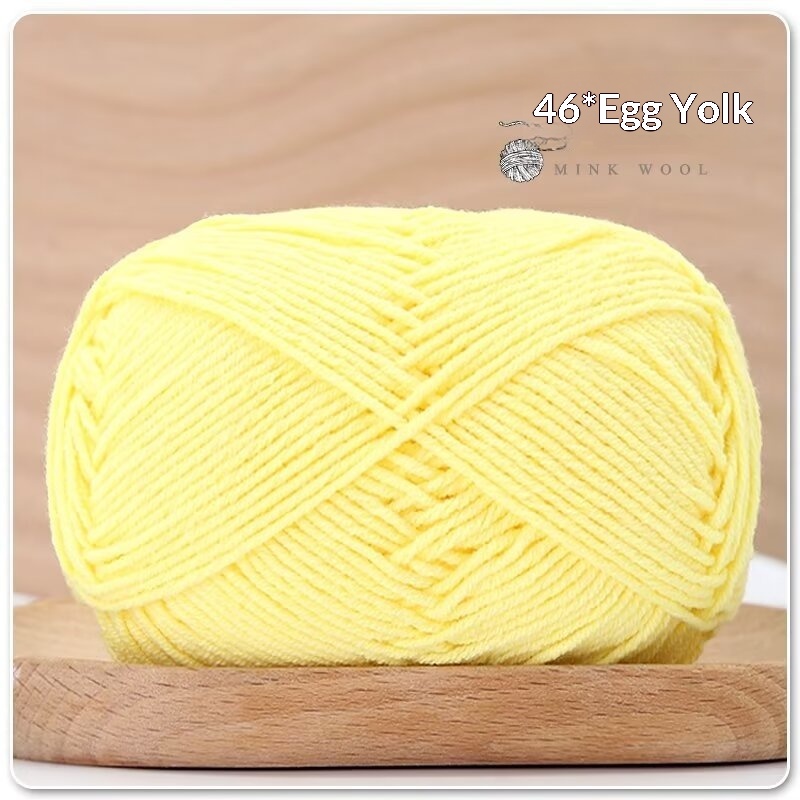4-ply Combed Milk Cotton Yarn Ball For Dolls Blankets And Hair Clips Suitable For Crochet
