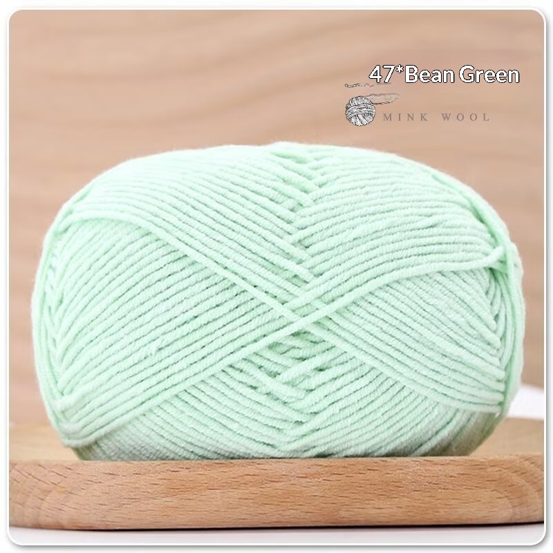4-ply Combed Milk Cotton Yarn Ball For Dolls Blankets And Hair Clips Suitable For Crochet