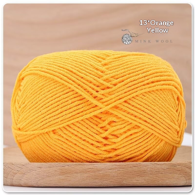 4-ply Combed Milk Cotton Yarn Ball For Dolls Blankets And Hair Clips Suitable For Crochet